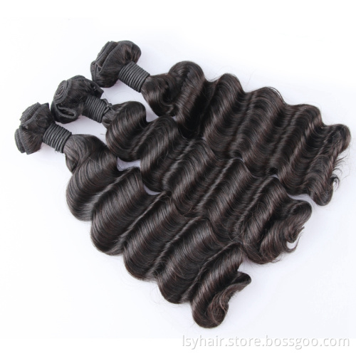 Nigeria Best Hot Selling Raw 12a Grade Double Drawn Ocean Wave, High Quality Best Price Super Double Drawn Raw Hair
